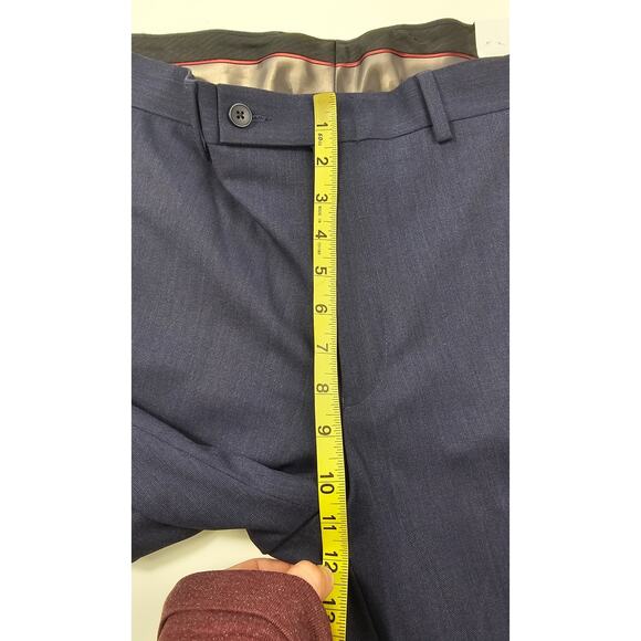 NWT 38x32 vanhuesen flex fit stretch active dress pants slacks navy slim fit NEW - Picture 8 of 10
